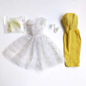 Vintage 60s Barbie Orange Blossom #987 Clothing Outfit - Dress Shoes Headband